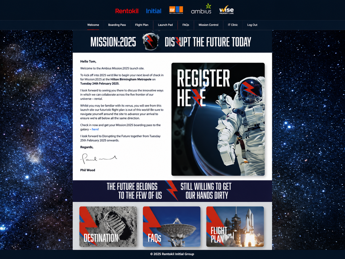 Login page from events platform
